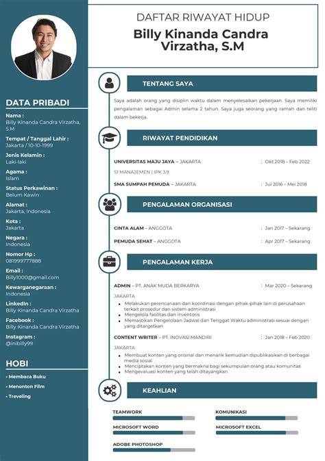 contoh cv online