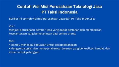 contoh visi misi