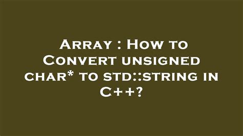 convert a char to stdstring