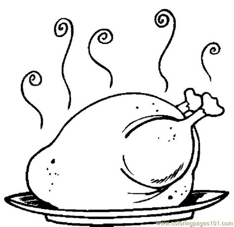cooked turkey coloring pages