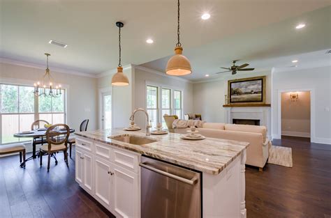 coordinating lighting in open floor plan