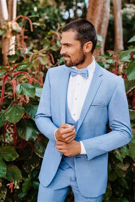 cornflower blue suit