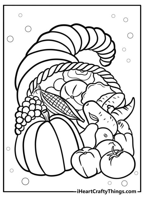 cornucopia coloring page pdf