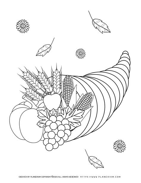 cornucopia coloring pages