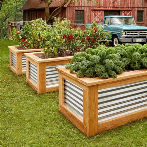 corrugated raised garden bed