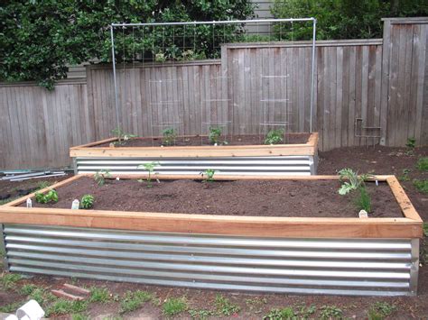 corrugated raised garden bed