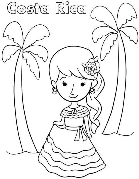 costa rica coloring pages