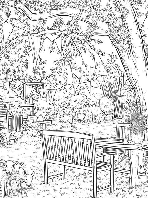 cottagecore coloring pages