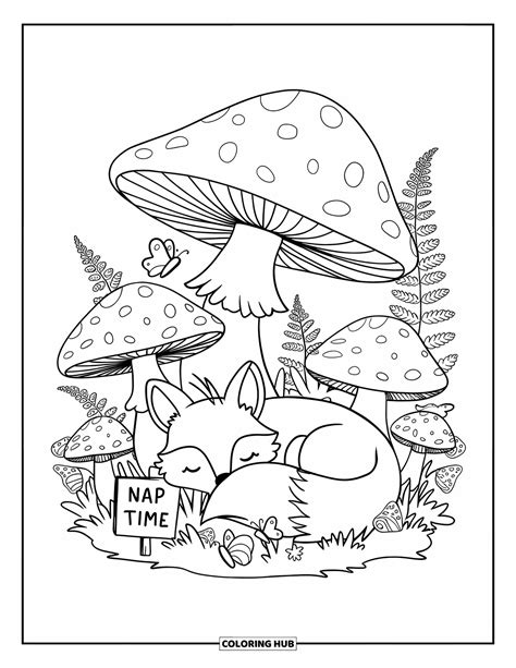 cottagecore coloring pages for adults