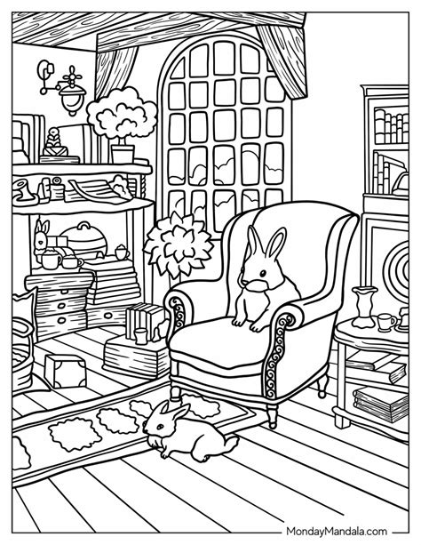 cottagecore coloring pages printable