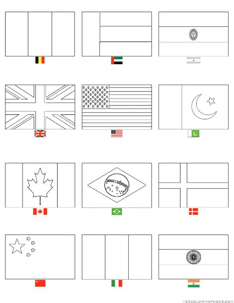 country flags of the world coloring pages