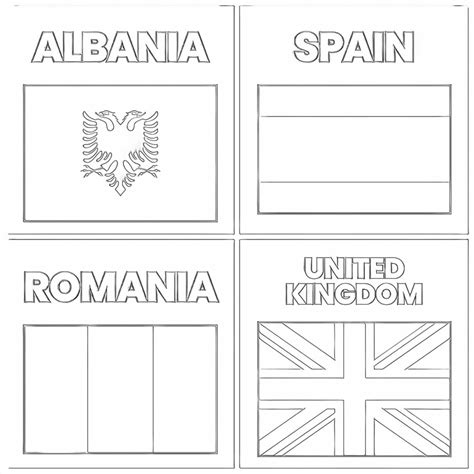 country flags of the world coloring pages