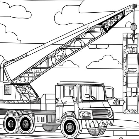 crane truck coloring pages