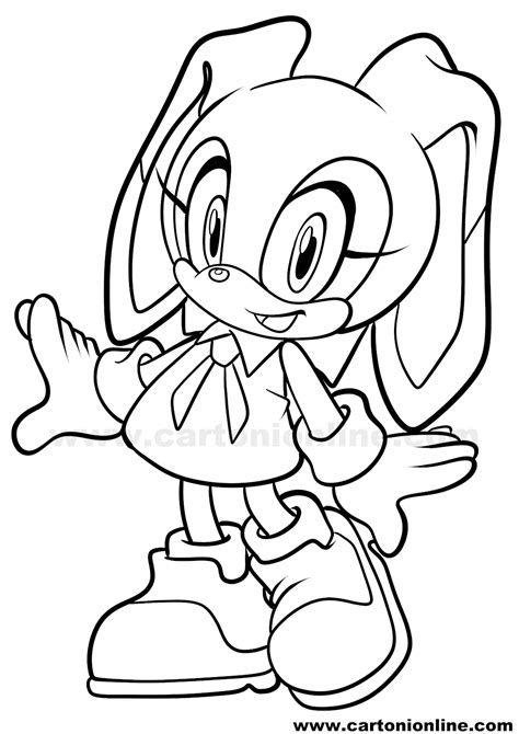 cream the rabbit coloring pages