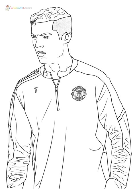 cristiano ronaldo coloring pages manchester united
