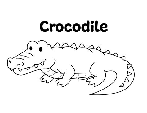 crocodile coloring page printable
