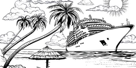 cruise coloring pages