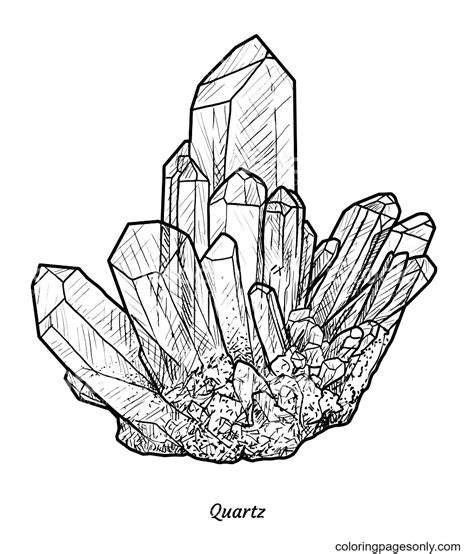 crystal coloring pages