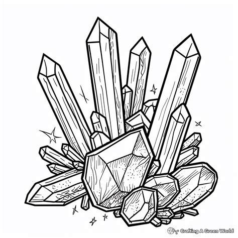 crystal coloring pages