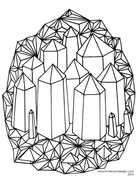 crystal coloring pages free