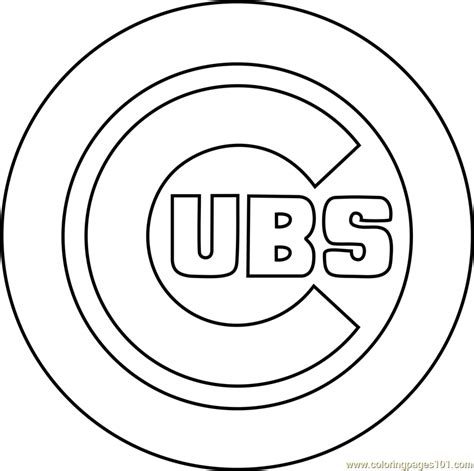 cubs baseball coloring pages