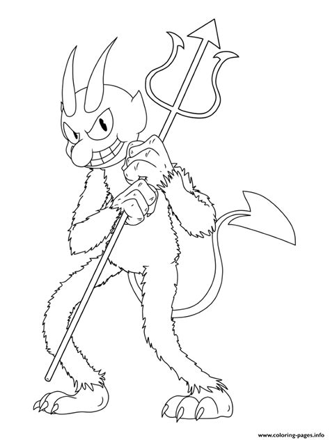 cuphead devil coloring pages