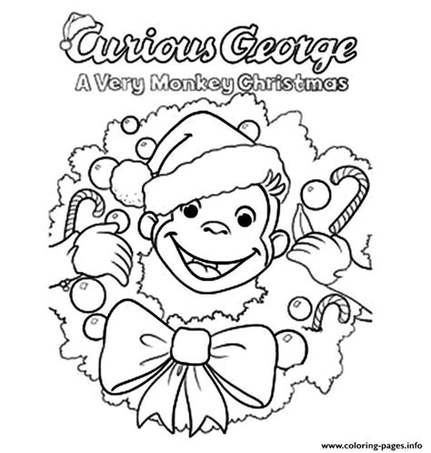 curious george christmas coloring pages