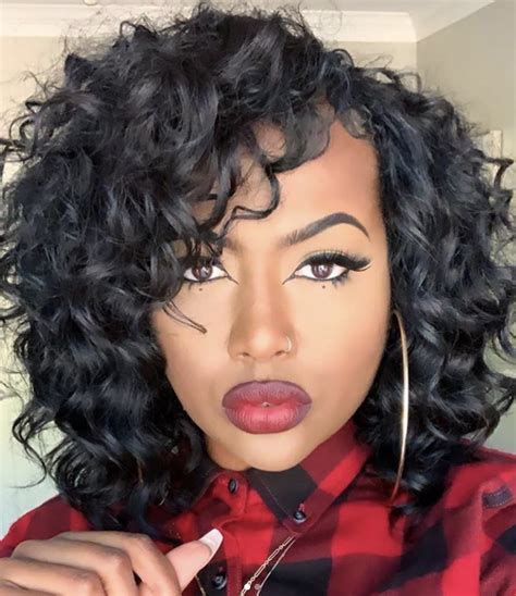 curly bob styles for black hair