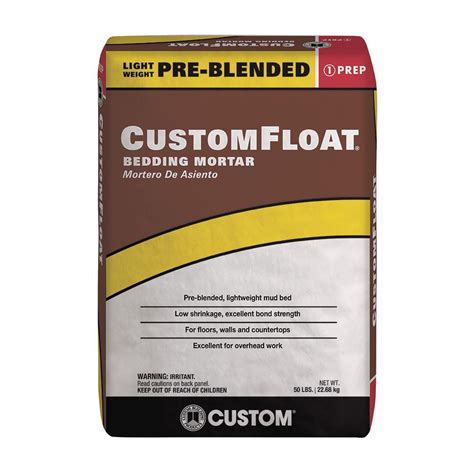 custom float bedding mortar