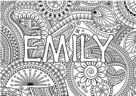customized name coloring pages