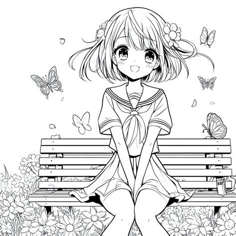 cute anime coloring pictures