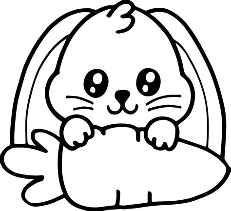 cute bunny coloring page