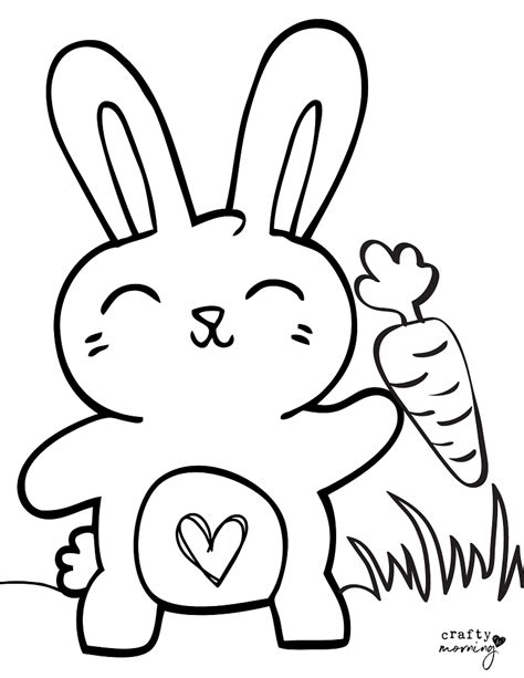 cute bunny coloring sheet