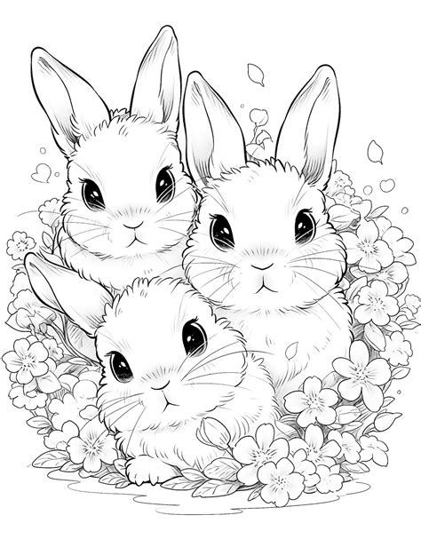 cute bunny coloring sheet