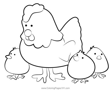 cute chicken coloring pages