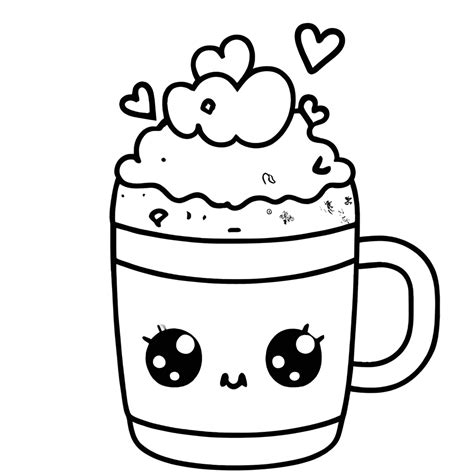 cute coffee cup coloring pages