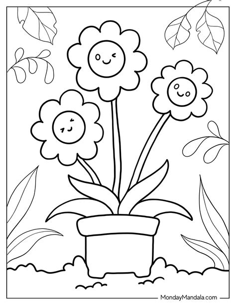 cute coloring pages flowers