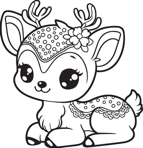 cute deer coloring pages