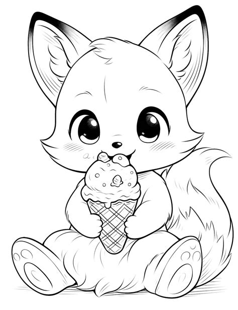 cute fox coloring
