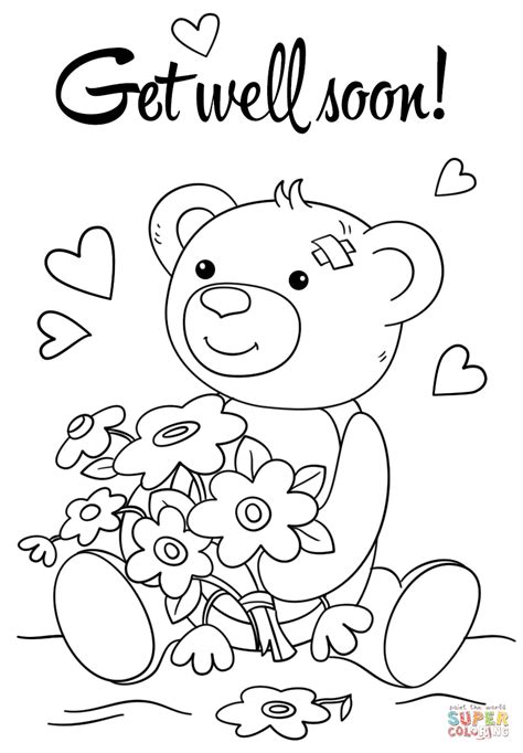 cute get well soon coloring pages