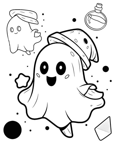 cute ghost coloring pages