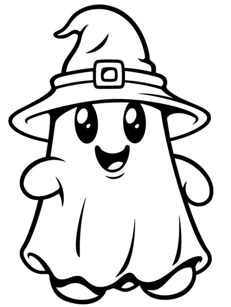 cute halloween ghost coloring pages