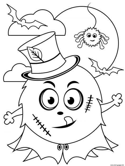 cute halloween monster coloring pages