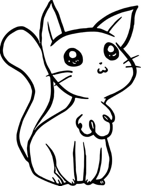 cute kitty coloring page