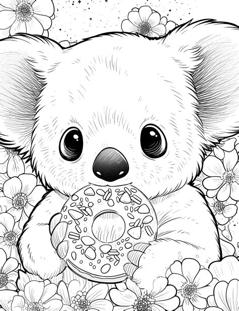 cute koala coloring page
