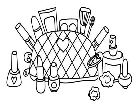 cute makeup coloring pages