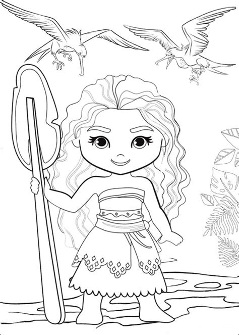 cute moana coloring pages