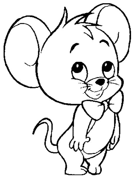 cute mouse coloring page