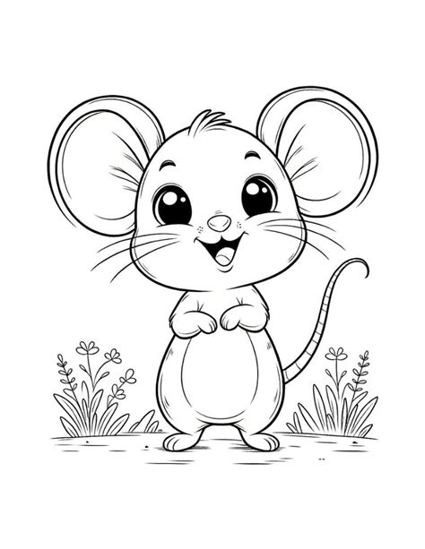 cute mouse coloring pages