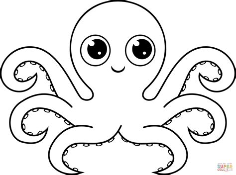 cute octopus coloring page